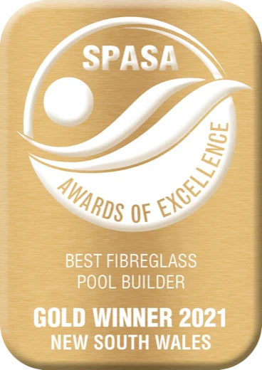 SPASA gold award, fibreglass pool builder 2021